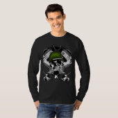 T-shirt Chemise militaire de crâne (Devant entier)