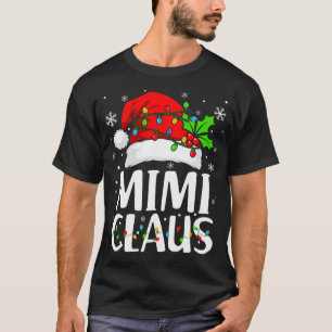T-shirt Chemise Mimi Claus Lumières de Noël Pyjama Famille