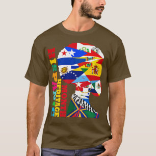 T-shirt Chemise Mois Hispanique Pour Femmes Coun Latin