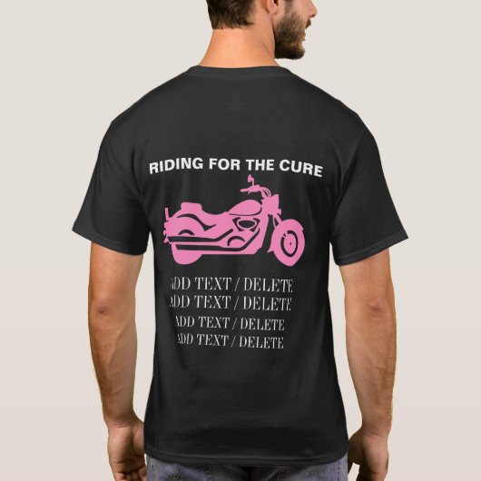 T-shirt Chemise moto de sensibilisation au cancer - Voir r (Dos)