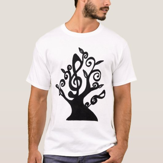 T-shirt Chemise musicale d'arbre (Devant)