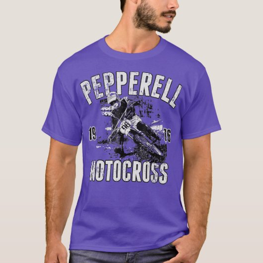 T-shirt Chemise MX Pepperell Motocross 1976 course rétro (Devant)