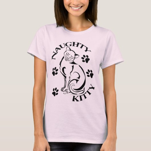 T-shirt Chemise Naughty Kitty (Devant)