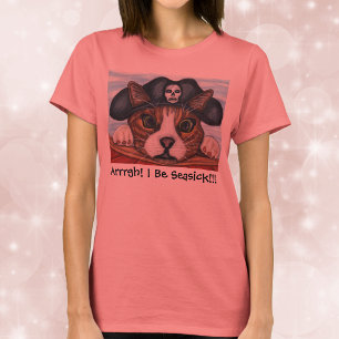 T-shirt Chemise naupathique de chat de pirate