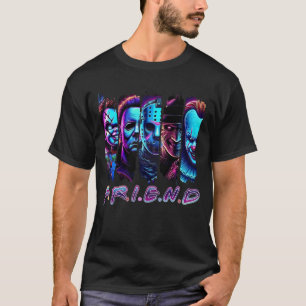 T-shirt Chemise Neon Horror Friends Caractère de film ef