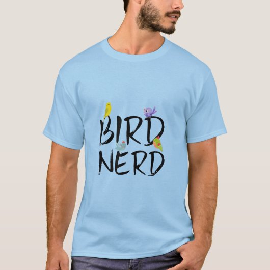 T-shirt Chemise Nerd, Amoureux des oiseaux (Devant)
