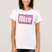 T-shirt Chemise Nice Pink Box Typography (Devant)