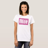 T-shirt Chemise Nice Pink Box Typography (Devant entier)