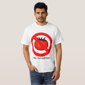T-shirt Chemise "No Tomatoes". (Devant entier)
