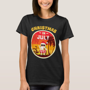 T-shirt Chemise Noël en Juillet Vacances d'été de Plage Ha