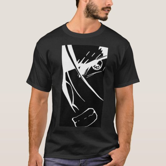 T-shirt Chemise noire (Devant)