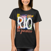 T-shirt Chemise noire Cool de Rio de Janeiro Brésil (Devant)