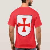 T-shirt Chemise noire de bouclier d'ensemble de Templar de (Dos)