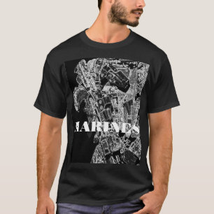 T-SHIRT CHEMISE NOIRE DE MARINES