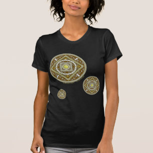 T-shirt Chemise noire femmes Gemini Mandala