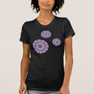T-shirt Chemise noire pour femmes Mandala