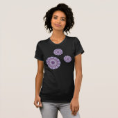 T-shirt Chemise noire pour femmes Mandala (Devant entier)
