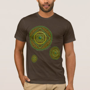 T-shirt Chemise noire pour hommes Taurus Mandala