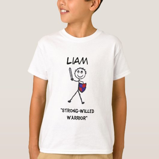T-shirt Chemise nommée de signification de Liam (Devant)
