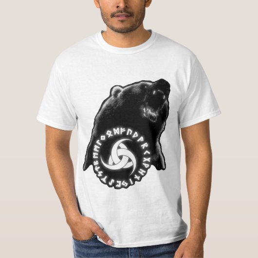 T-shirt Chemise nordique d'ours (Devant)