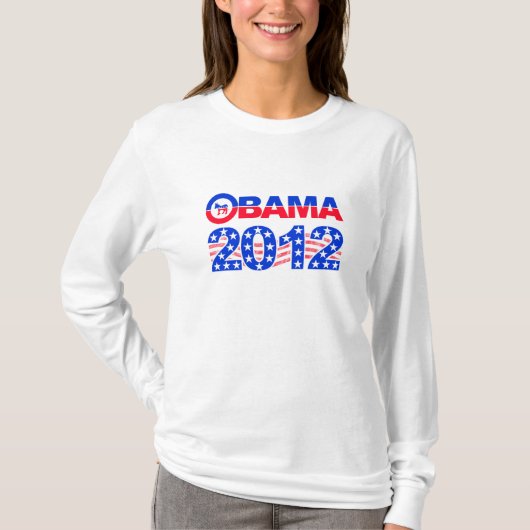 T-shirt Chemise OBAMA 2012 - vous choisissez style & coule (Devant)