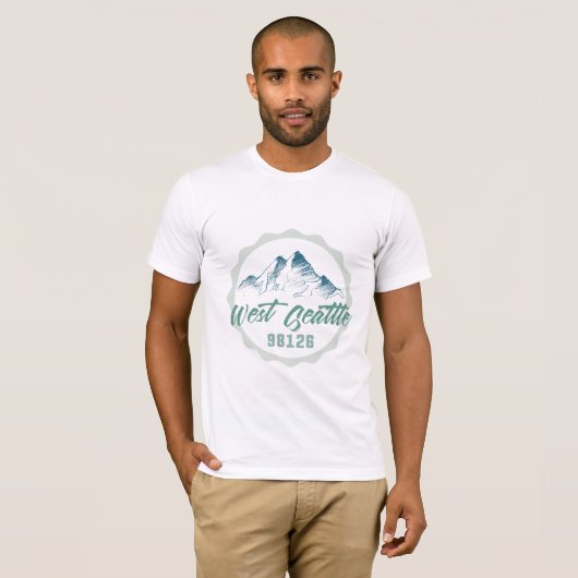 T-shirt Chemise occidentale de Seattle 98126 pour toute (Devant entier)