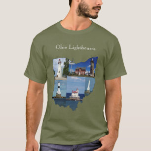 T-shirt Chemise Ohio Lighthouse lettrage blanc