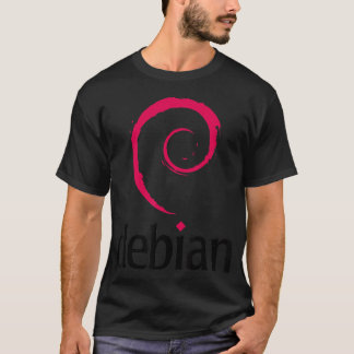 T-shirt Chemise Open Source Spiral Debian Linux