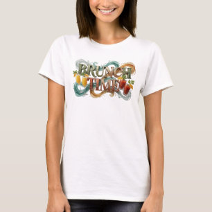 T-shirt Chemise Orange BRUNCH TIME Déclaration Design
