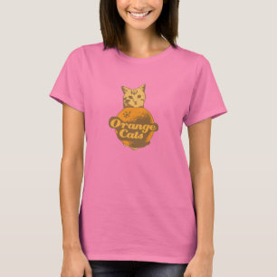 T-shirt Chemise orange de chats