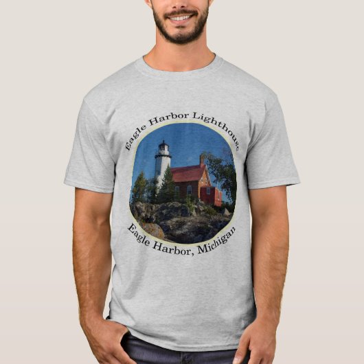 T-shirt Chemise ovale Eagle Harbour Lighthouse (Devant)