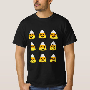T-shirt Chemise Pailletée de Bonbons de Halloween Visage