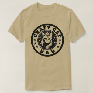T-shirt Chemise Papa Crazy Cat