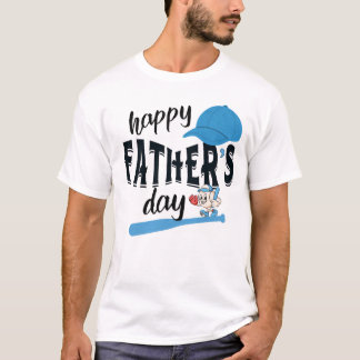 T-shirt Chemise papa de baseball - Joyeux cadeau de fête d