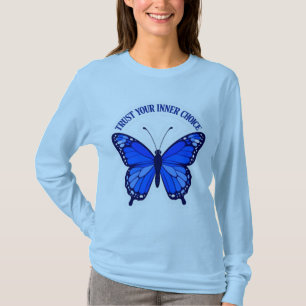 T-shirt Chemise Papillon Bleu Confiance en Votre Choix Int