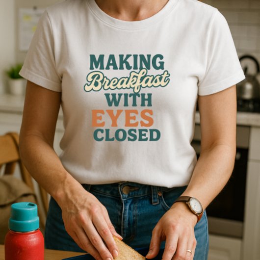 T-shirt Chemise Parente À L'École ; Faire Le Petit-Déjeune