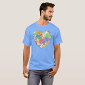 T-shirt Chemise Pastel Confetti Cœurs (Devant entier)