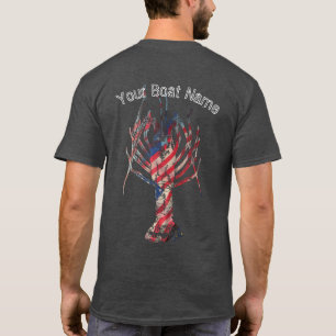 T-shirt Chemise patriotique de coutume de langouste