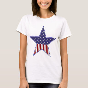 T-shirt Chemise patriotique de drapeau d'étoile de KRW