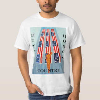 T-shirt Chemise patriotique de pays d'honneur de devoir