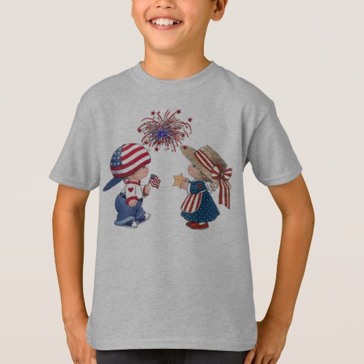 T-shirt Chemise patriotique d'enfants (Devant)