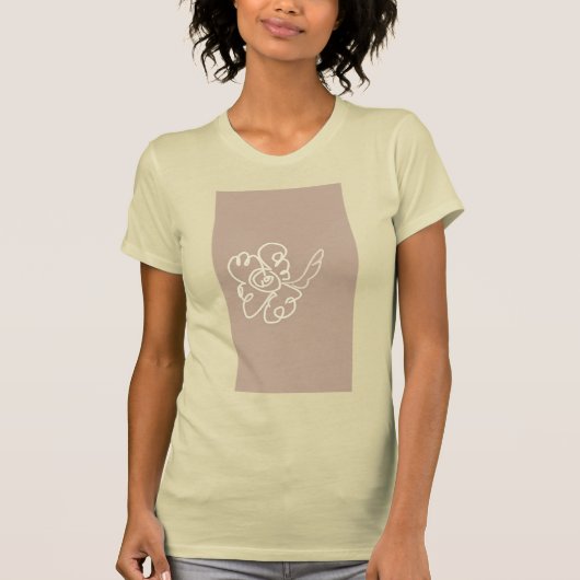 T-shirt chemise peinture fleur (Devant)