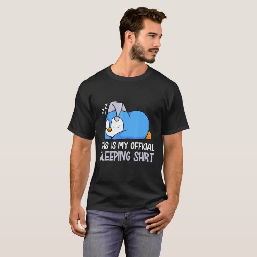 T-shirt Chemise Penguin Das Ist Mein Official Sleep Sh (Devant entier)