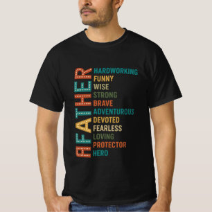 T-shirt Chemise Père Acronyme Texte gras rétro