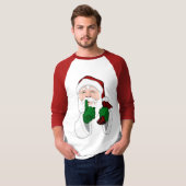 T-shirt Chemise Père Noël Festive du Jersey de Santa Claus (Devant entier)