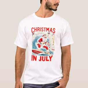 T-shirt Chemise Père Noël Festive : Un délice blanc