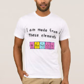 T-shirt Chemise périodique du nom de table Brandon (Devant)