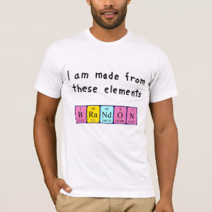 T-shirt Chemise périodique du nom de table Brandon
