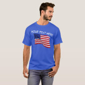 T-shirt Chemise personnalisable de drapeau américain pour (Devant entier)