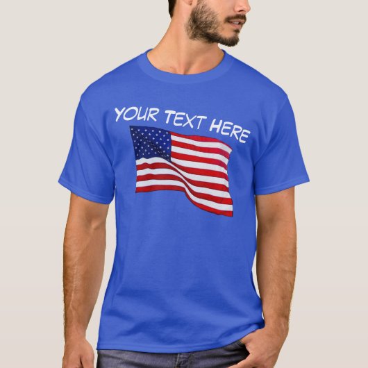 T-shirt Chemise personnalisable de drapeau américain pour (Devant)